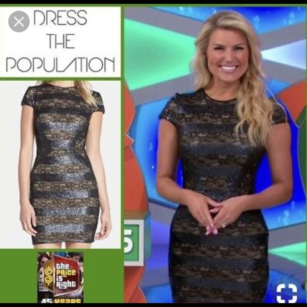 Sequin and lace dress